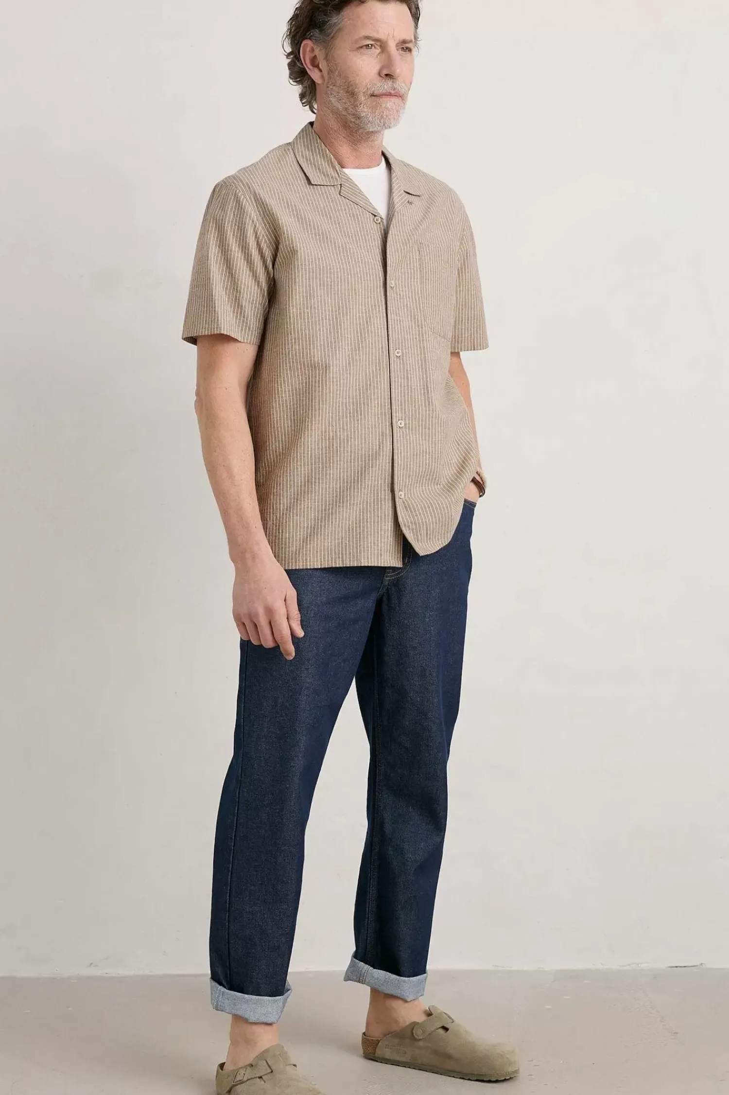 Trousers & Shorts<Seasalt Cornwall Men's Steersman Organic Cotton Straight Leg Jeans Dark Wash