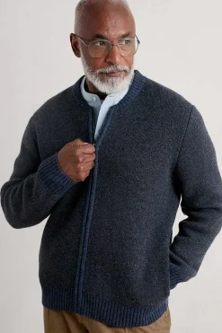 Knitwear<Seasalt Cornwall Men's Thresher Knitted Cardigan Matchbook Sea Cave