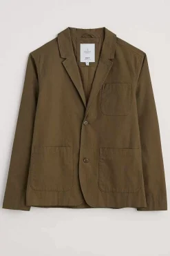 Coats & Jackets<Seasalt Cornwall Men's Towen Organic Cotton Blazer Seagrass