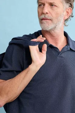 Tops & T-Shirts<Seasalt Cornwall Men's Treve Organic Cotton Polo Dark Ship