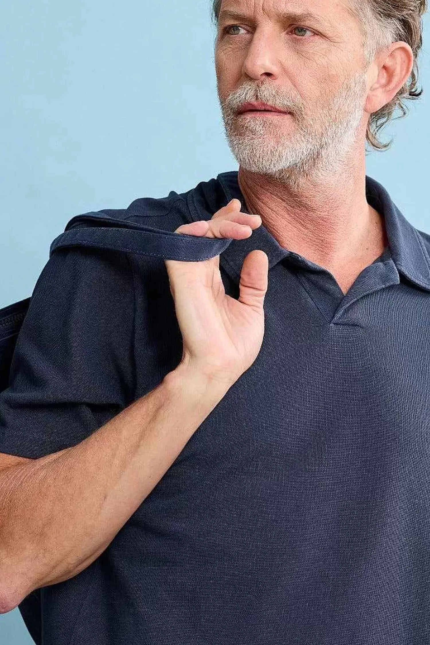 Tops & T-Shirts<Seasalt Cornwall Men's Treve Organic Cotton Polo Dark Ship