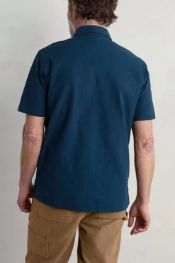Tops & T-Shirts<Seasalt Cornwall Men's Trewavas Short Sleeve Shirt (Gots) Sea Cave