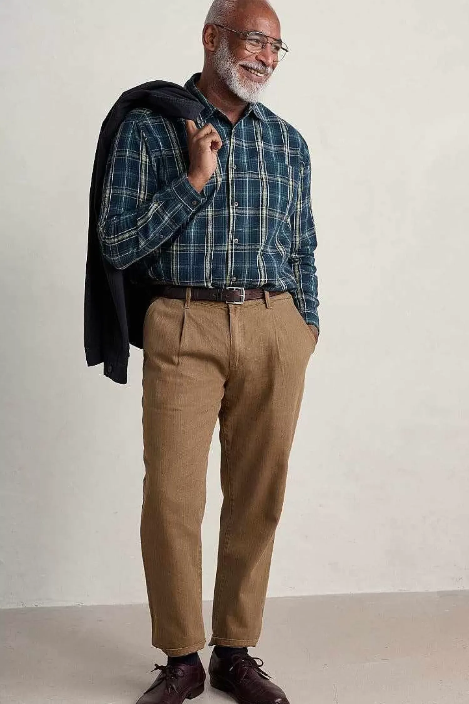 Tops & T-Shirts<Seasalt Cornwall Men's Tristan Organic Cotton Shirt Moss Maritime