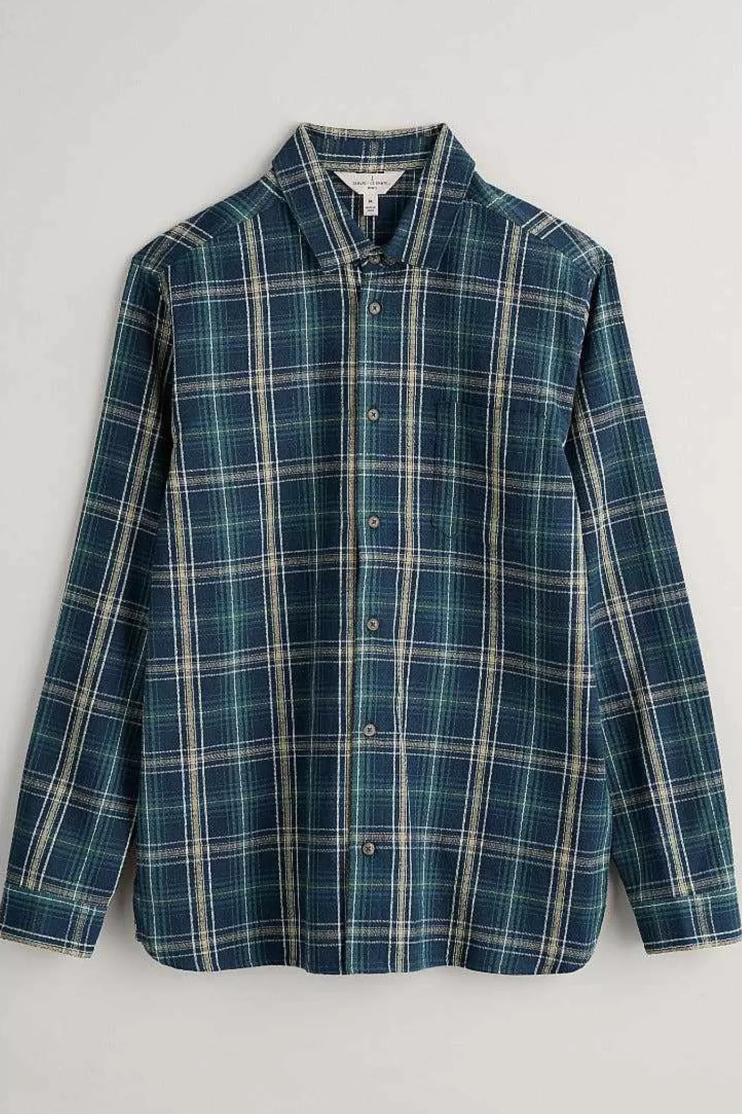 Tops & T-Shirts<Seasalt Cornwall Men's Tristan Organic Cotton Shirt Moss Maritime