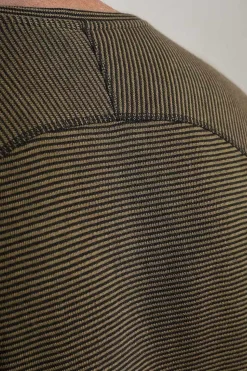 Tops & T-Shirts<Seasalt Cornwall Men's Venton Striped Long Sleeve Top Mallow Seagrass Inkwell