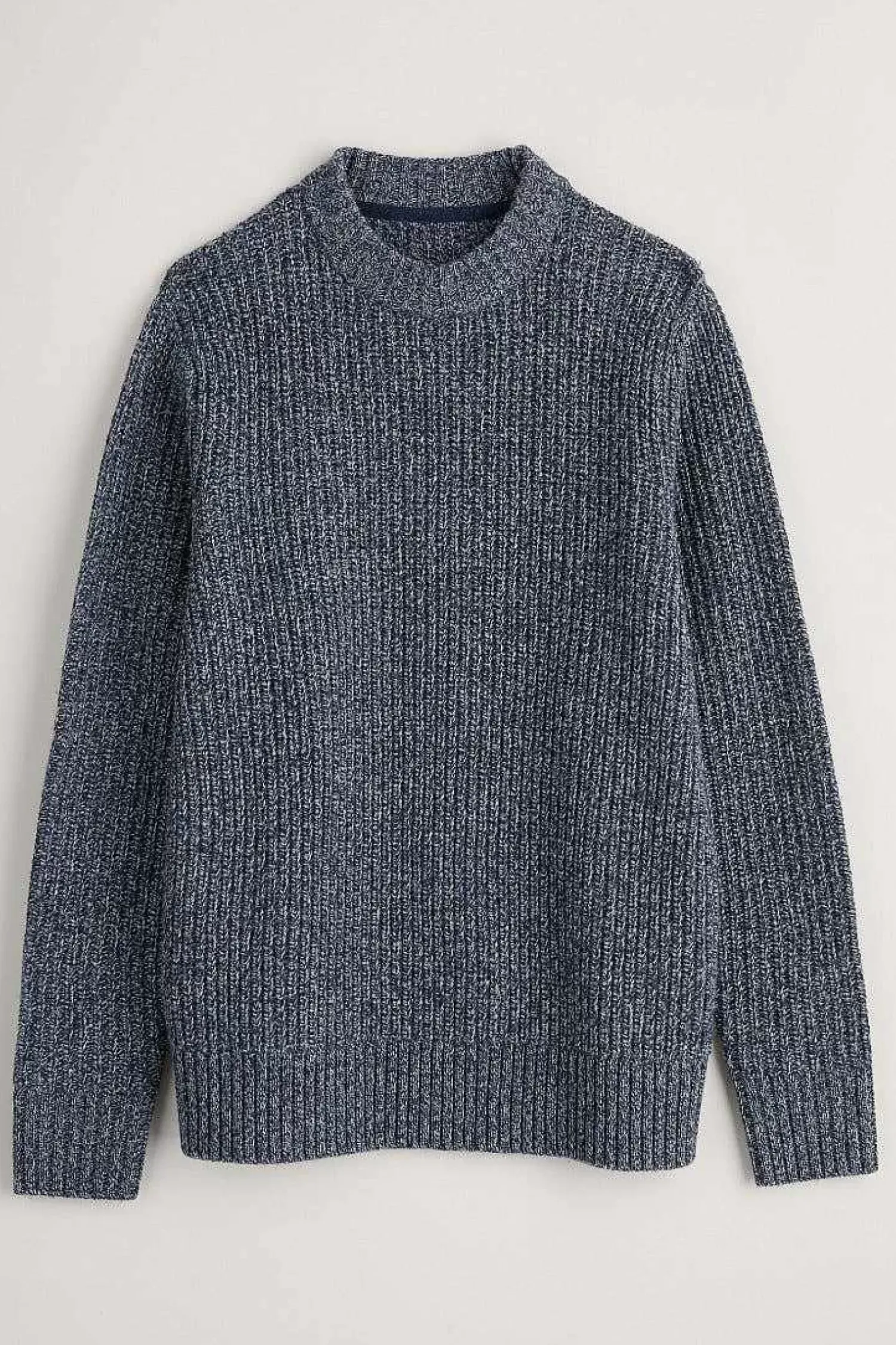 Knitwear<Seasalt Cornwall Men's Wheelwright Ribbed Lambswool Blend Jumper Maritime Mouline