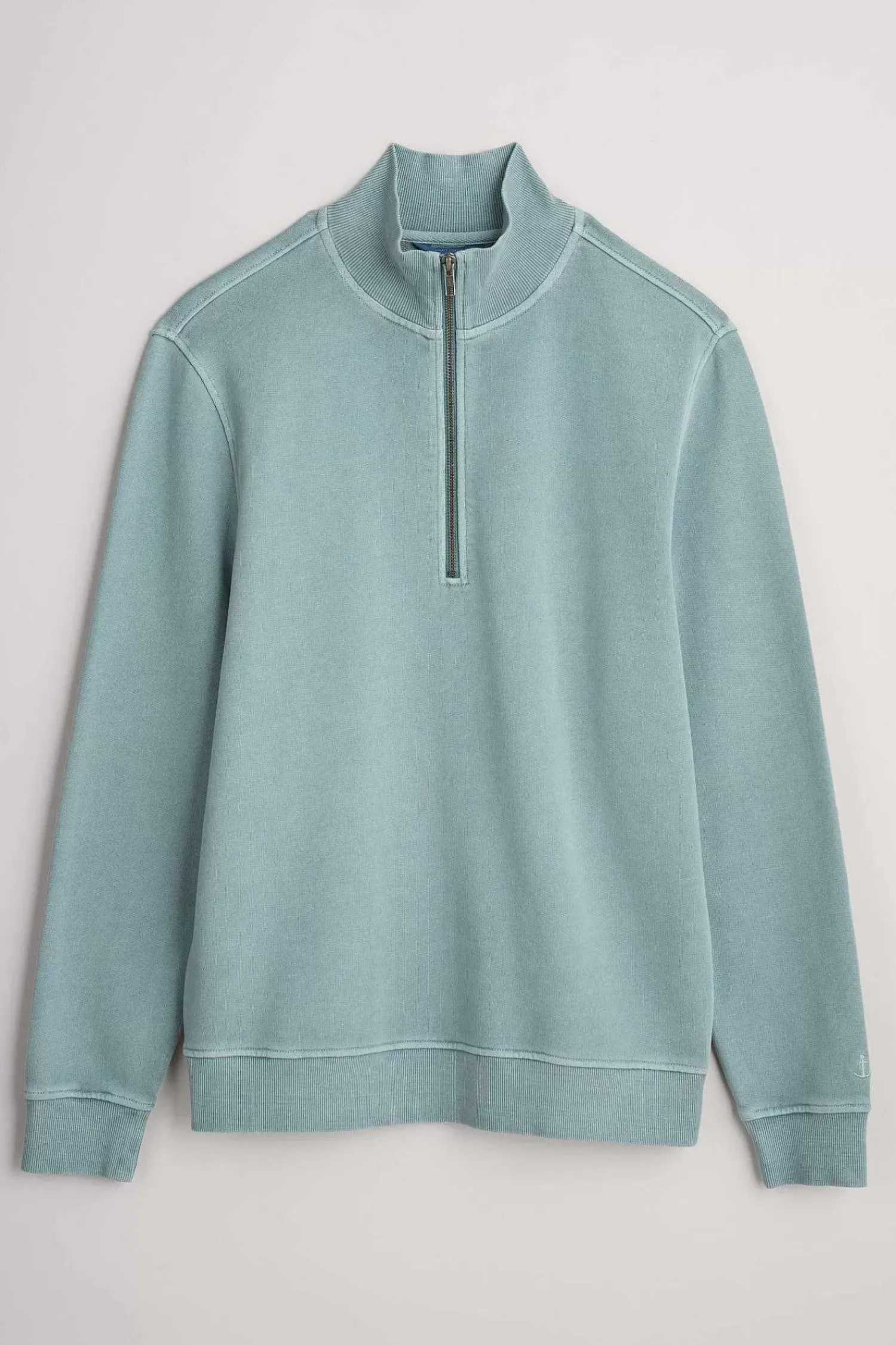 Tops & T-Shirts<Seasalt Cornwall Men's Wood Moss Quarter Zip Sweatshirt Light Wade