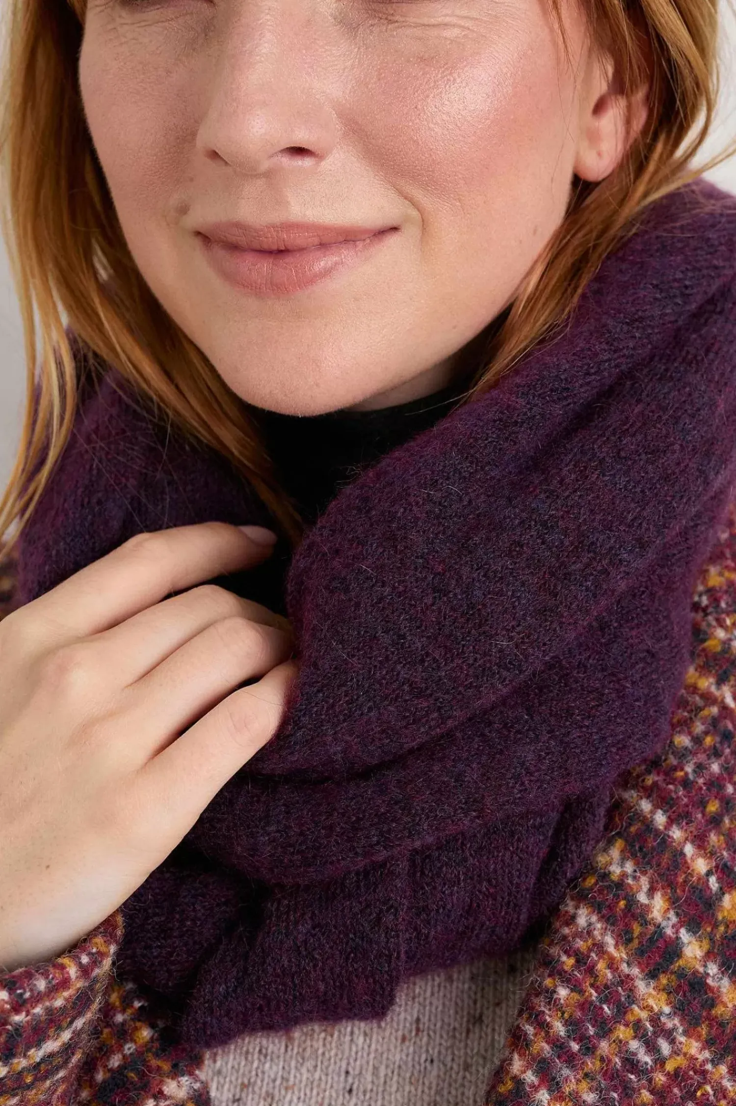 Scarves & Shawls<Seasalt Cornwall Morning Cliff Snood Grape