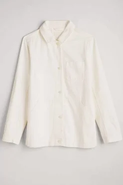 Coats & Jackets<Seasalt Cornwall Nancothan Long Organic Cotton Jacket Chalk