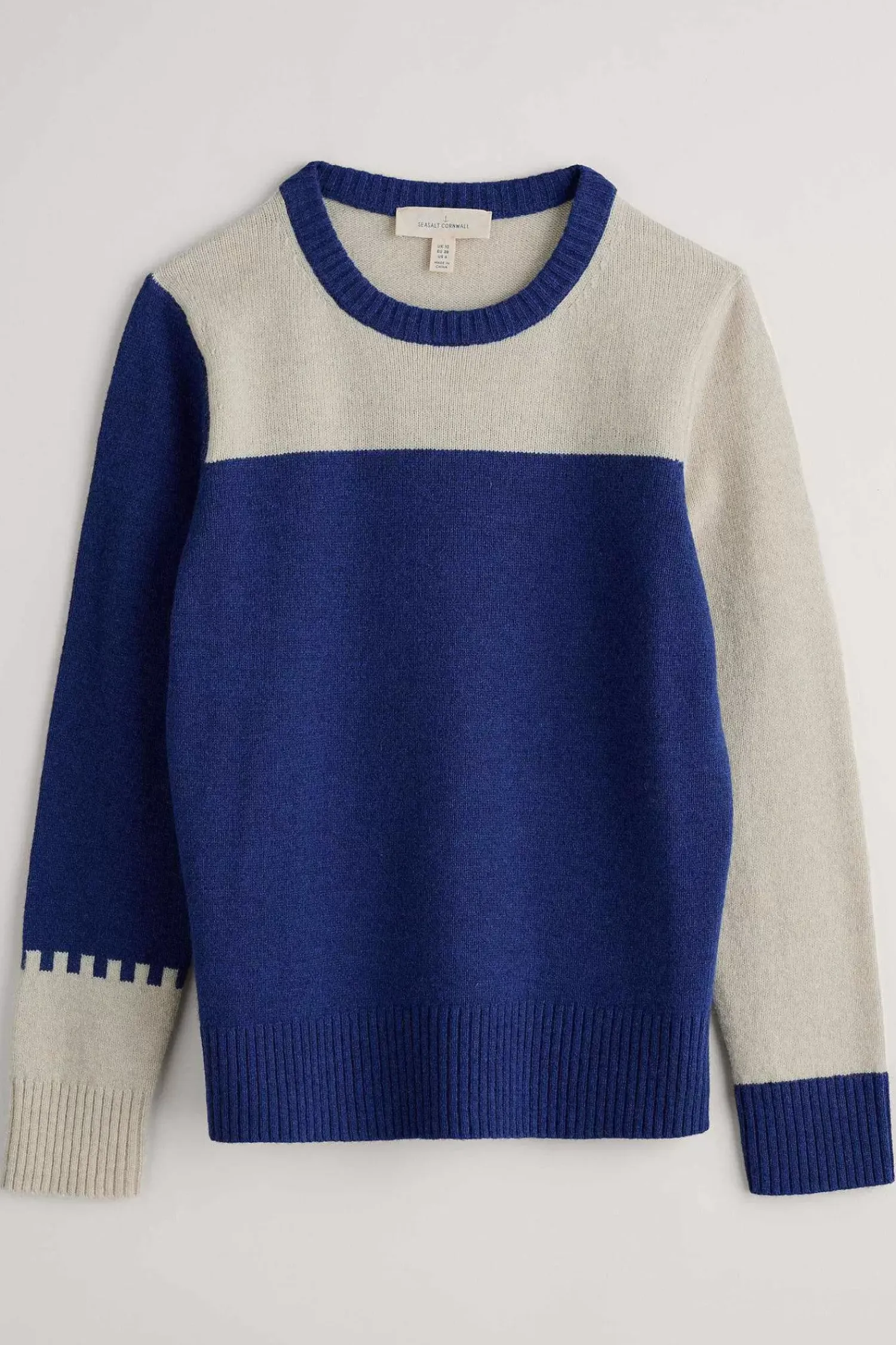 Knitwear<Seasalt Cornwall Nectan Lambswool Jumper Interwinding Marine Aran
