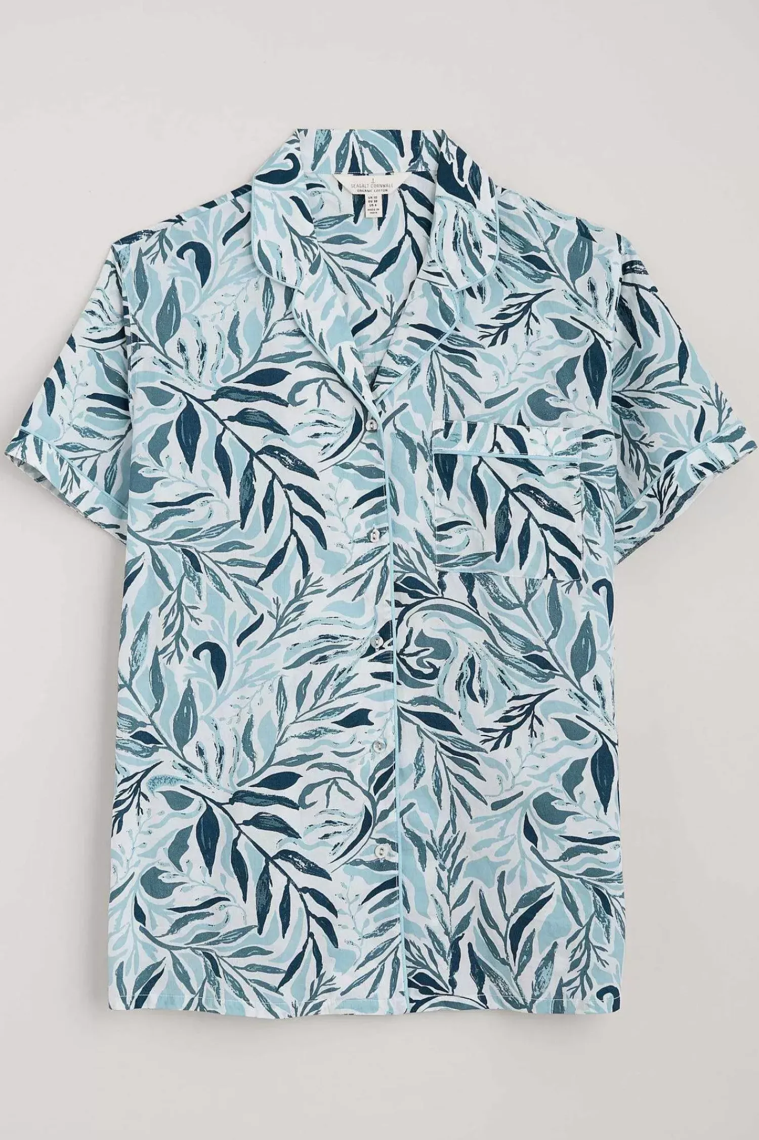 Nightwear<Seasalt Cornwall Nesting Bird Short Sleeve Pyjamas Kelp Forest Reflection