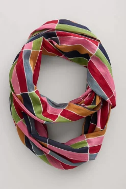 Scarves & Shawls<Seasalt Cornwall New Everyday Circle Scarf Colour Stack Rose