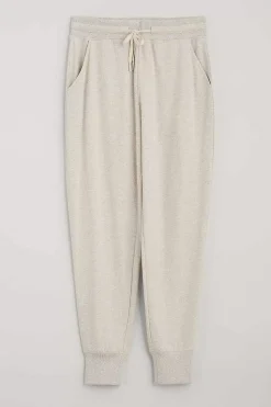 Trousers & Shorts<Seasalt Cornwall Night Air Organic Cotton Cuffed Joggers Melange Chalk