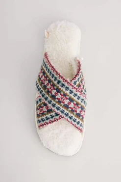 Nightwear<Seasalt Cornwall Night Ships Crossover Slippers Fence Floral Aran Multi