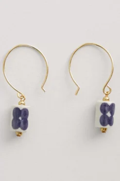 Jewellery<Seasalt Cornwall Noon Moor Ceramic Bead Drop Earrings Aran Light Squid Mix