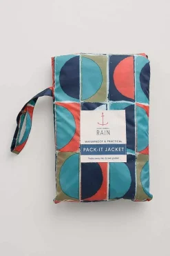 Coats & Jackets<Seasalt Cornwall Pack-It Waterproof Jacket Half Moons Chalk