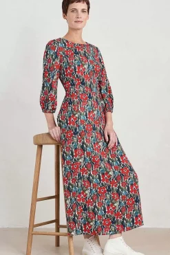 Dresses<Seasalt Cornwall Pellar Floral Dress Marsh Marigold Chalk