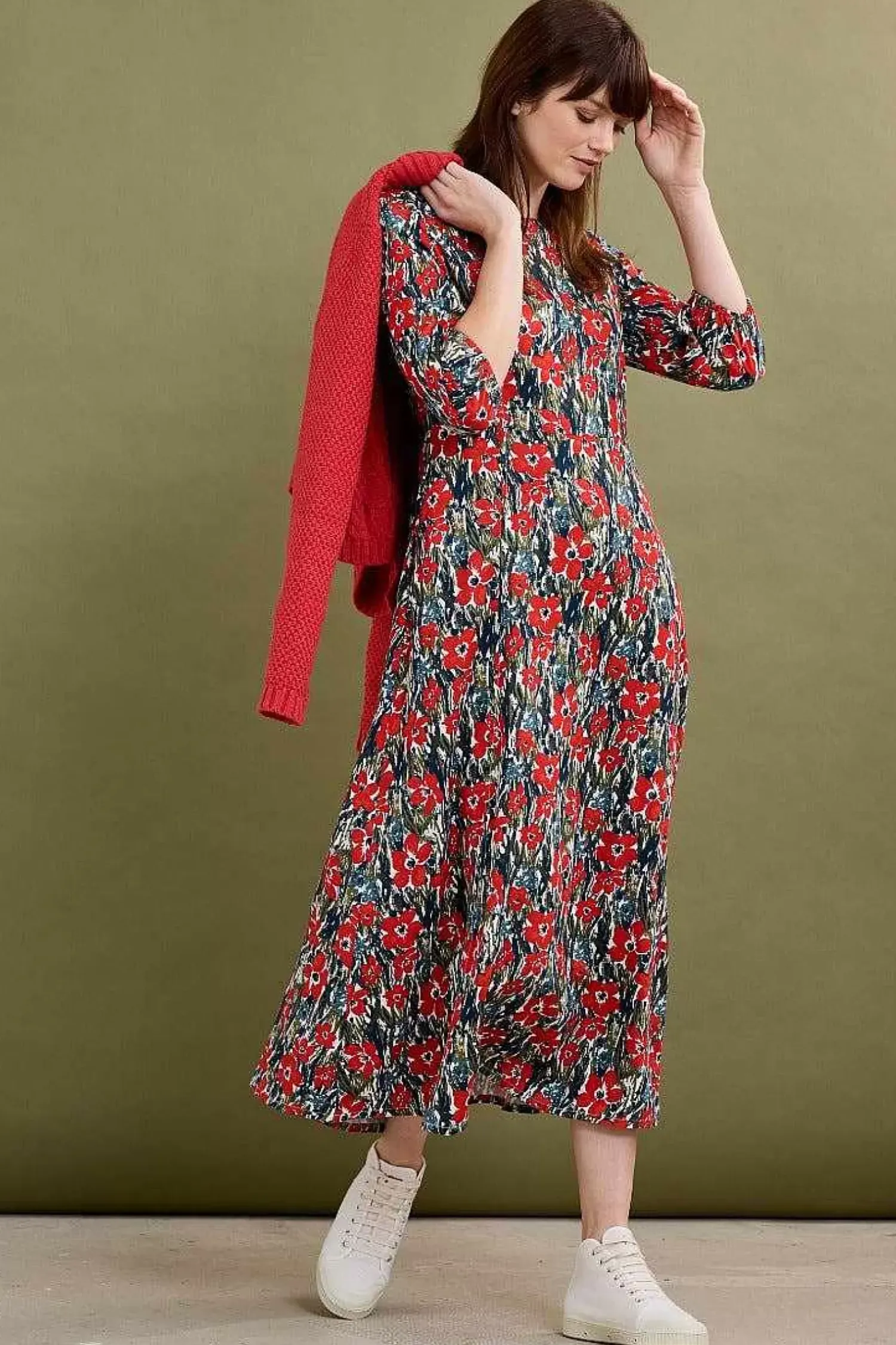 Dresses<Seasalt Cornwall Pellar Floral Dress Marsh Marigold Chalk