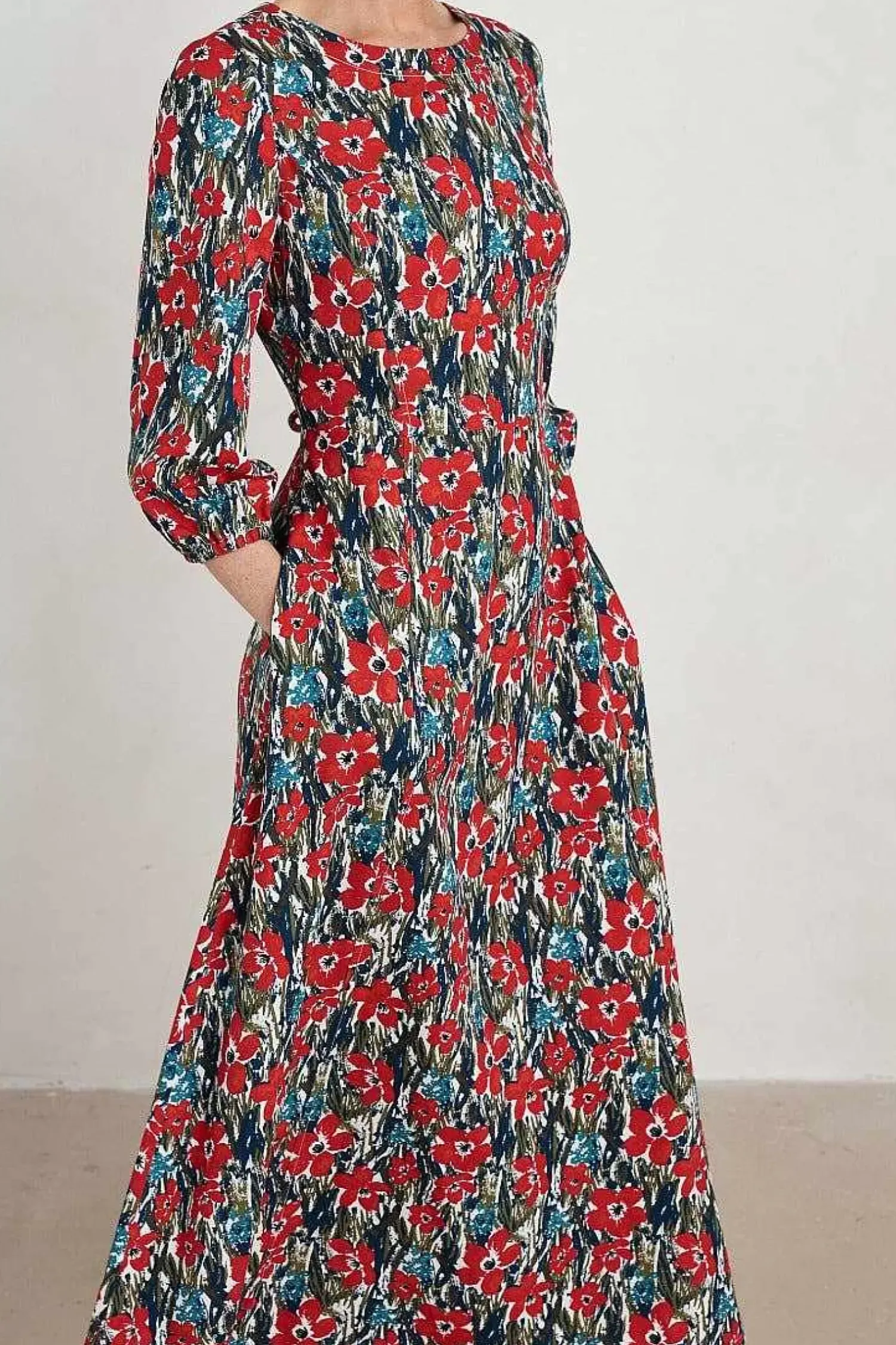 Dresses<Seasalt Cornwall Pellar Floral Dress Marsh Marigold Chalk