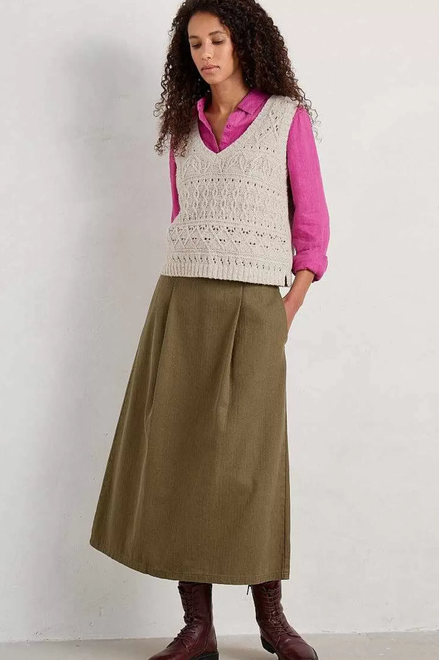 Skirts<Seasalt Cornwall Penjerrick Midi Skirt Laurel