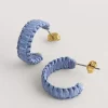 Jewellery<Seasalt Cornwall Petrel Hoop Raffia Hoop Earrings Agapanthus