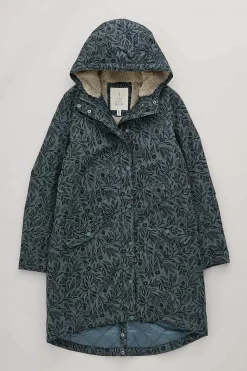 Coats & Jackets<Seasalt Cornwall Plant Hunter Waterproof Coat Folk Meadow Nickel