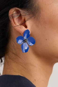 Jewellery<Seasalt Cornwall Pollinator Flower Stud Earrings Lunaria Blue Jay