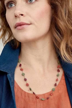 Jewellery<Seasalt Cornwall Polyantha Floral Bead Necklace Crab Shell Mix