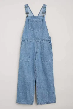 Jumpsuits & Dungarees<Seasalt Cornwall Porthallow Cove Wide Leg Denim Dungaree Light Wash High Twist