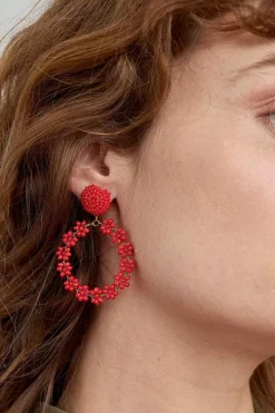 Jewellery<Seasalt Cornwall Redpoll Beaded Circle Earrings Crab Shell