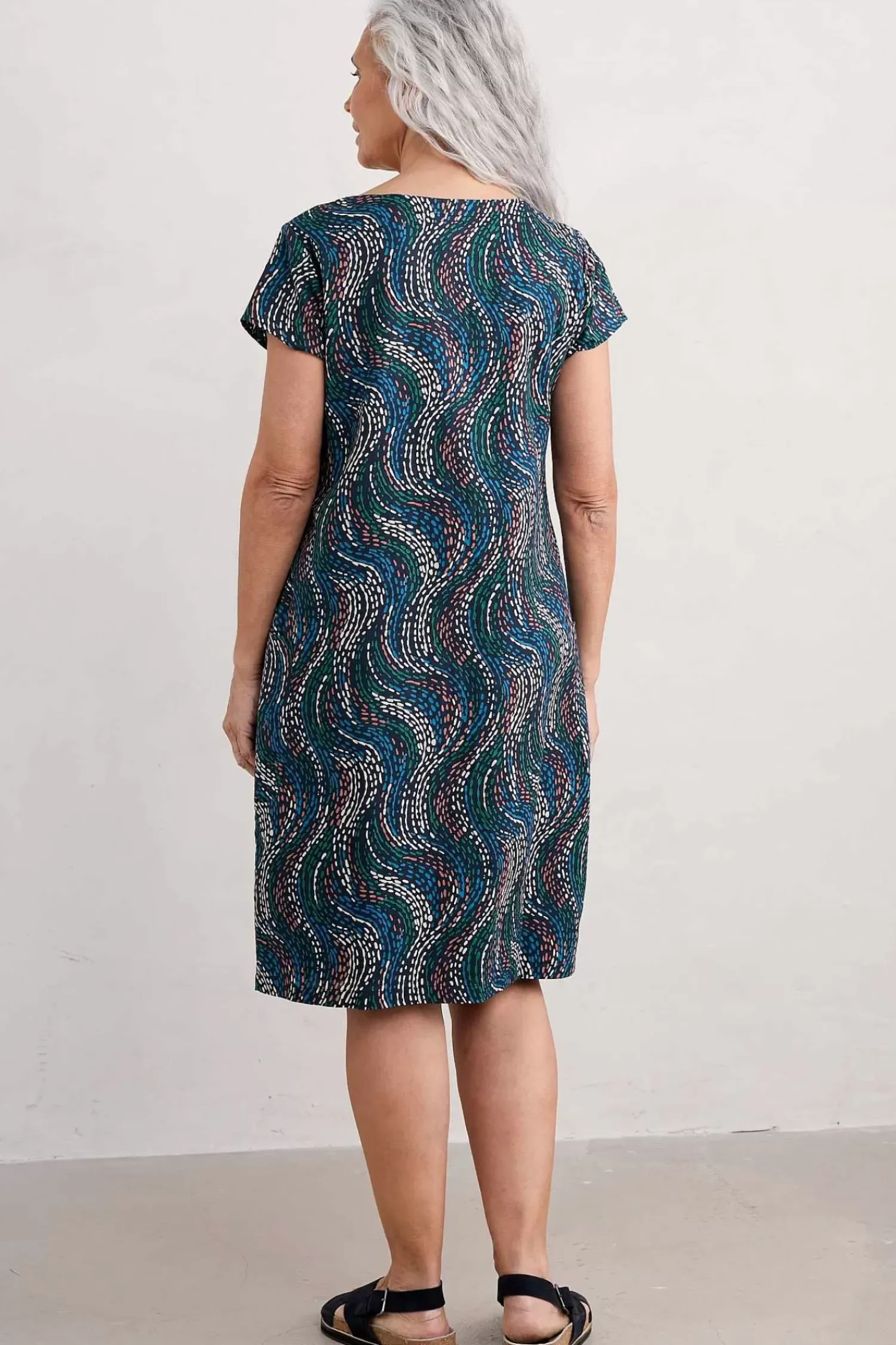 Dresses<Seasalt Cornwall River Cove Shift Dress River Spot Maritime