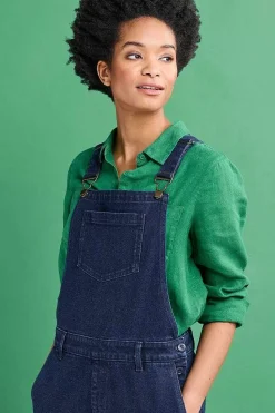 Trousers & Shorts<Seasalt Cornwall Rock Arch Dungarees Marine Overdye Tide