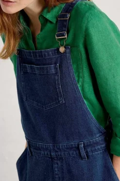 Trousers & Shorts<Seasalt Cornwall Rock Arch Dungarees Marine Overdye Tide