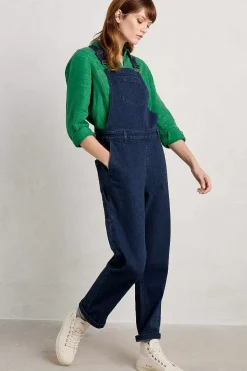 Trousers & Shorts<Seasalt Cornwall Rock Arch Dungarees Marine Overdye Tide