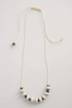 Jewellery<Seasalt Cornwall Rushes Beaded Necklace Gooseberry Chalk