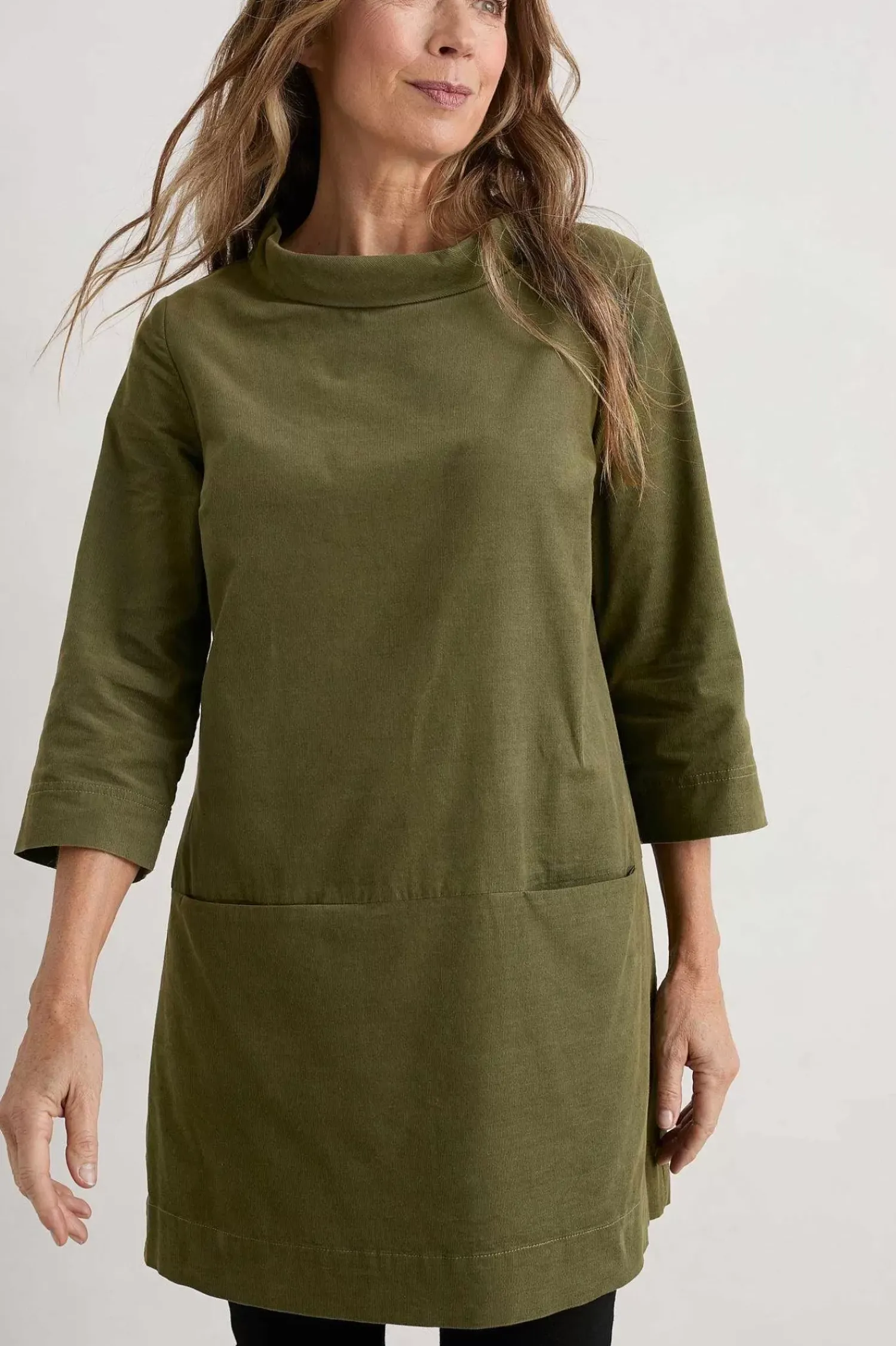 Tunics<Seasalt Cornwall Sail By The Stars Needlecord Tunic Light Olive