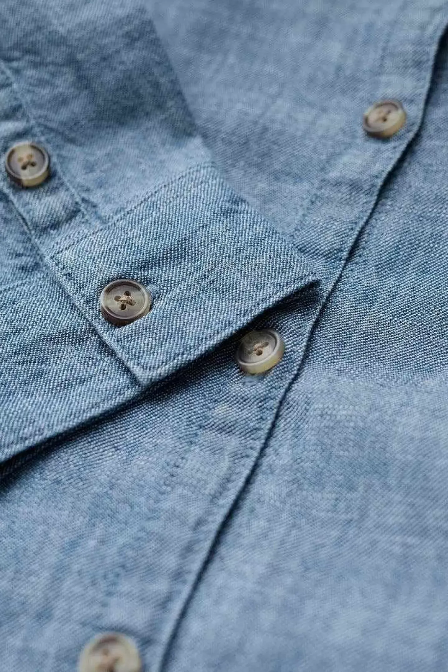 Tops<Seasalt Cornwall Sailmaker Chambray Shirt Mid Wash Sand