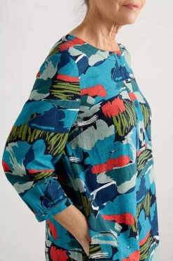 Dresses<Seasalt Cornwall Sea Call A-Line Dress Painted Marsh Maritime