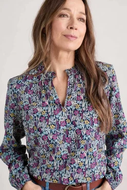 Tops<Seasalt Cornwall Sea Flow Printed Top Floral Moor Maritime