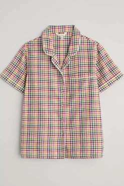Nightwear<Seasalt Cornwall Senara Checked Summer Pyjamas Quartz Mini Pebble Multi