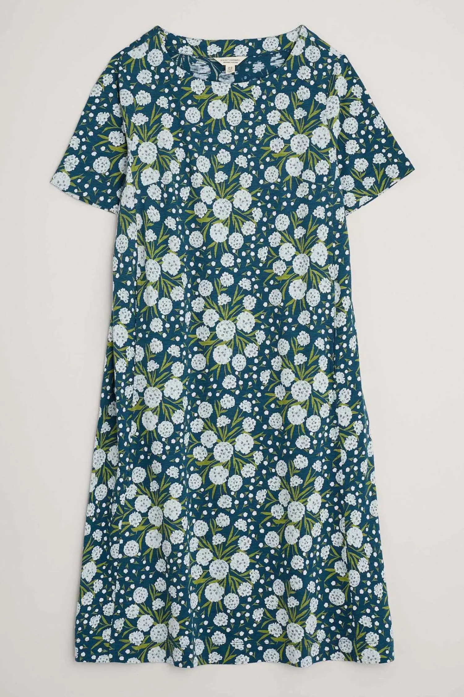 Dresses<Seasalt Cornwall Short-Sleeved Pipers Dress Thrift Bouquet Light Squid
