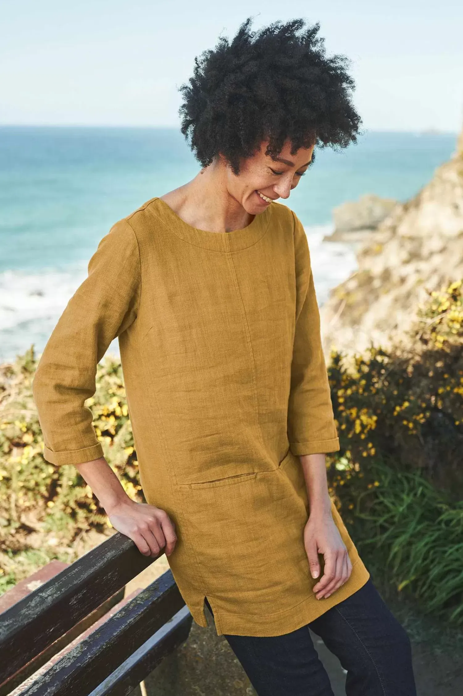 Tunics<Seasalt Cornwall St Agnes Clay Ramie-Blend Tunic Burgundy