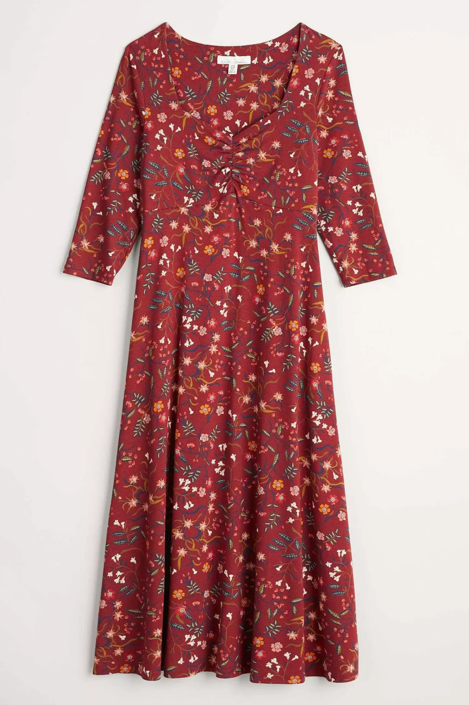 Dresses<Seasalt Cornwall St Martin Jersey Midi Dress Meadow Bloom Jam
