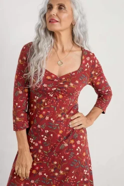 Dresses<Seasalt Cornwall St Martin Jersey Midi Dress Meadow Bloom Jam