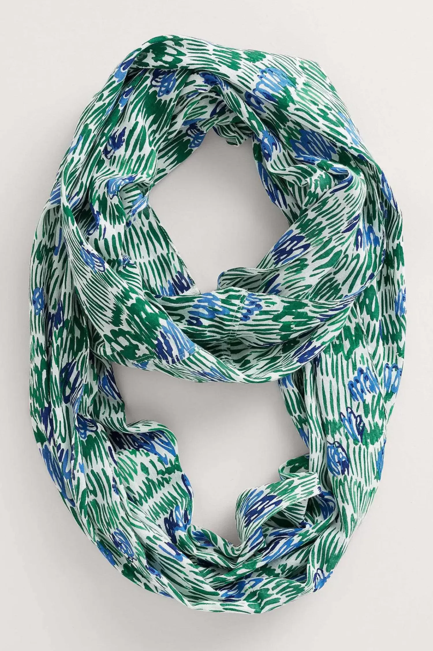 Scarves & Shawls<Seasalt Cornwall Summer Circle Scarf Kelp Forest Chalk