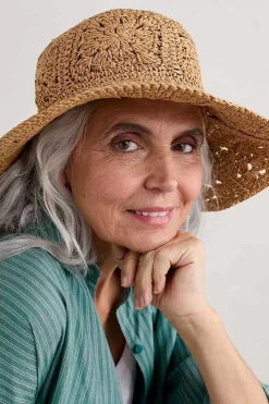 Hats<Seasalt Cornwall Sundew Crochet Hat Natural