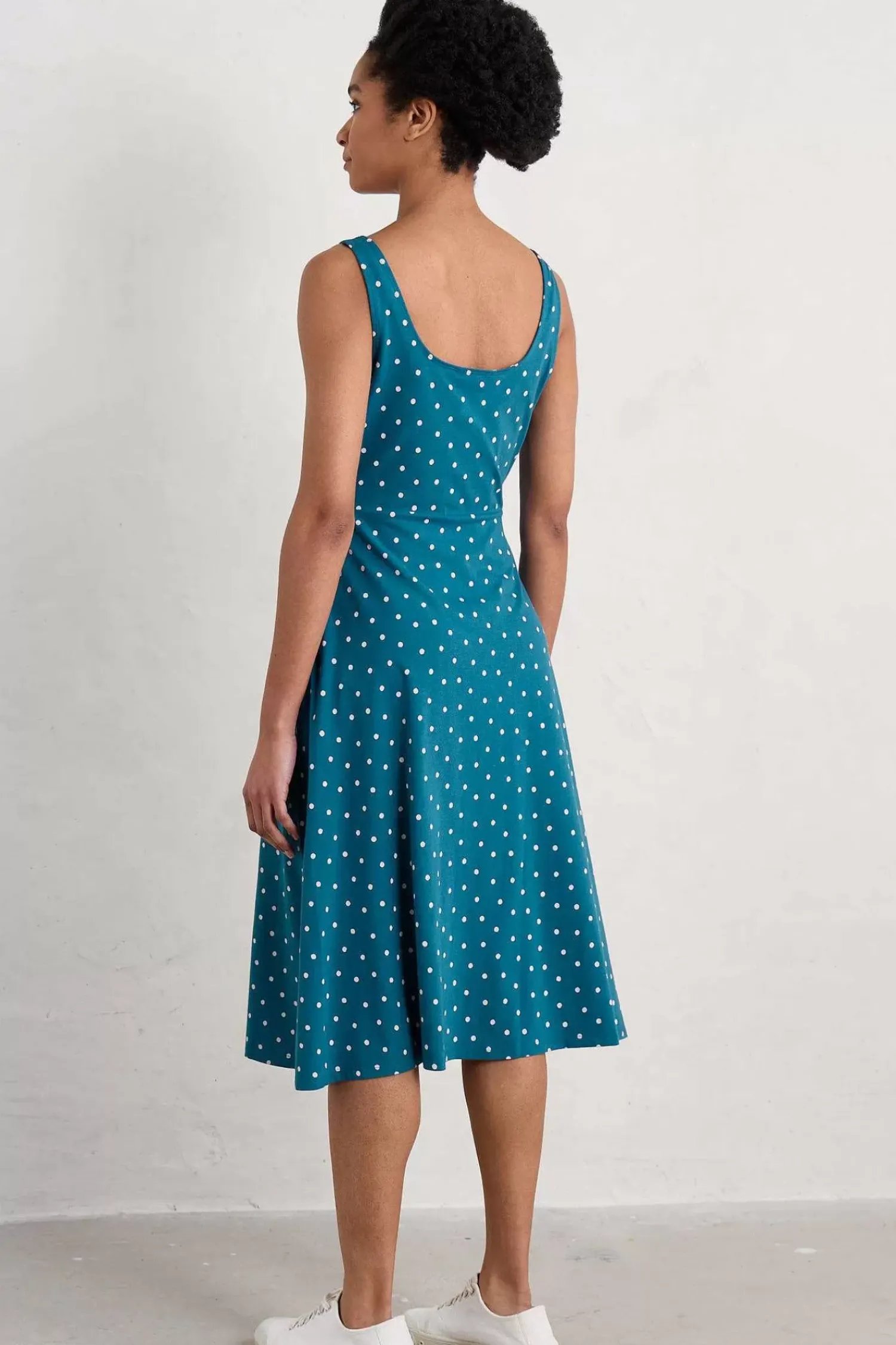Dresses<Seasalt Cornwall Sun Gleam Jersey Midi Dress Little Sponge Spot Mast