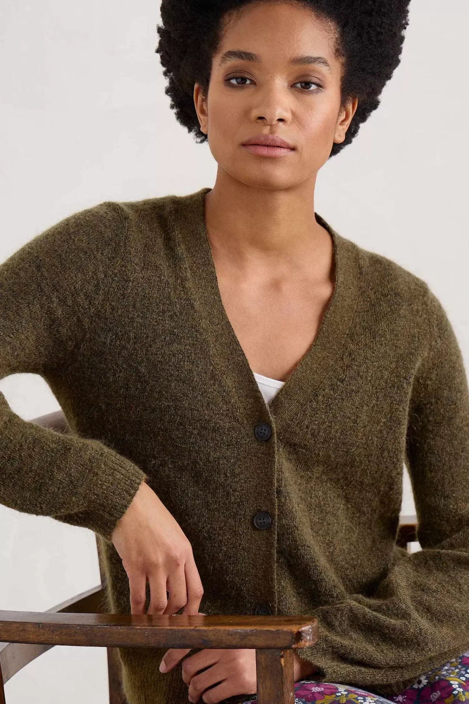 Knitwear<Seasalt Cornwall Taffle V-Neck Cardigan Laurel