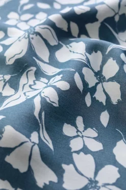 Skirts<Seasalt Cornwall Temple Printed Satin Midi Skirt Anemone Vintage Pool