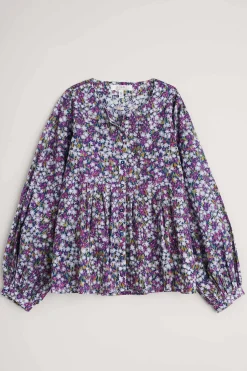 Tops<Seasalt Cornwall Thornapple Organic Cotton Shirt (Gots) Heather Fields Verbena